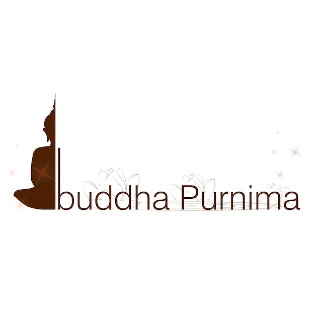 Happy Buddha Purnima Vesak, Festiwal Buddyjski- Vector