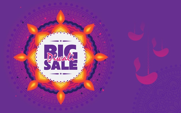Happy Diwali Festival Szablon projektu tła sprzedaży
