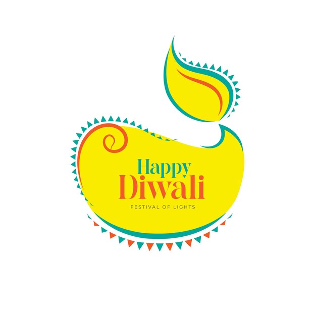 Happy Diwali Festival życzenia Szablon Projektu Powitania