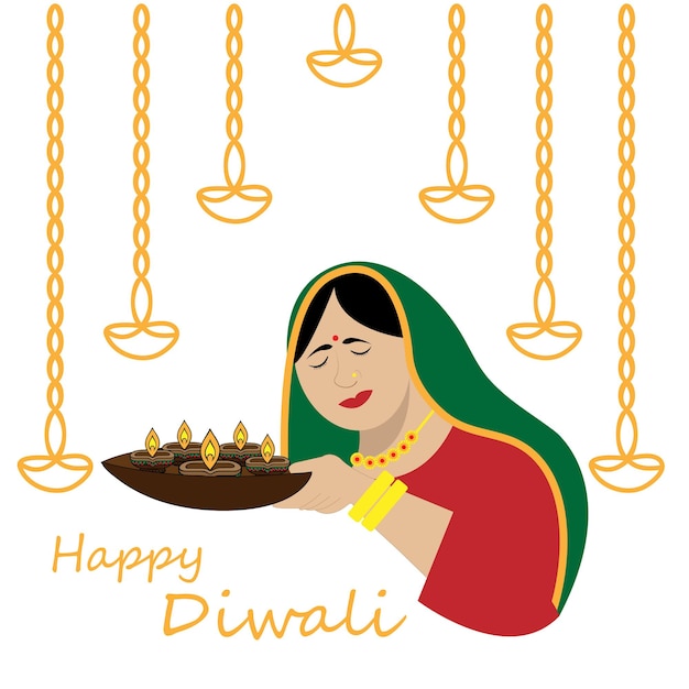 Happy Diwali Plakat, Grafika Wektorowa