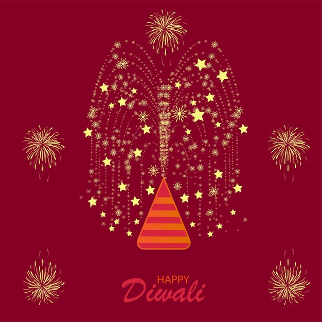 Plik wektorowy happy diwali z diya i rangoli, ilustracji wektorowych.