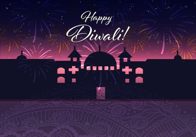 Happy Diwalihappy Diwali Tradycyjny Indyjski Festiwal