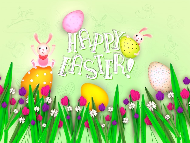 Plik wektorowy happy easter background.