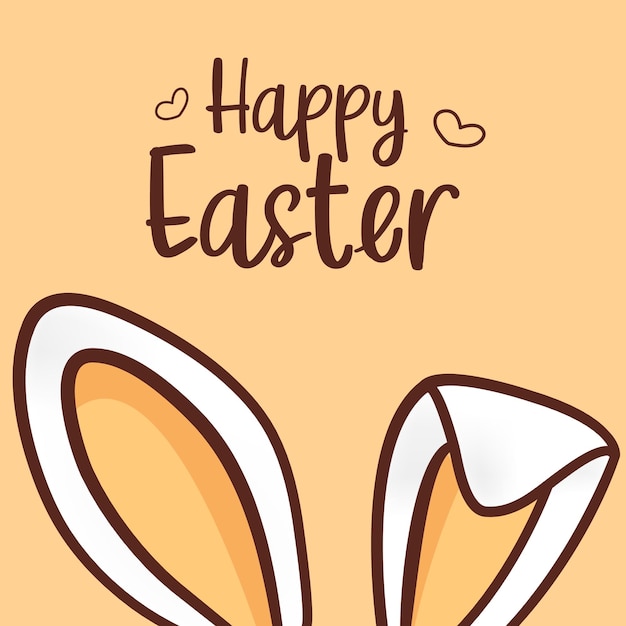 Happy Easter Bunny Kolekcja Kreskówka Uszy Wektor