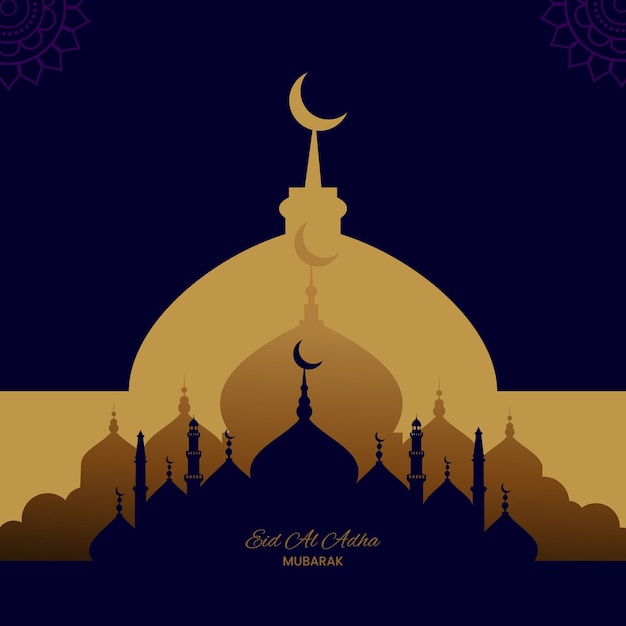 Happy Eid Al Adha Mubarak Piękny Projekt Dekoracji Festiwalu 01