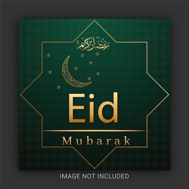Happy Eid Mubarak Szablony projektów banerów dla mediów społecznościowych