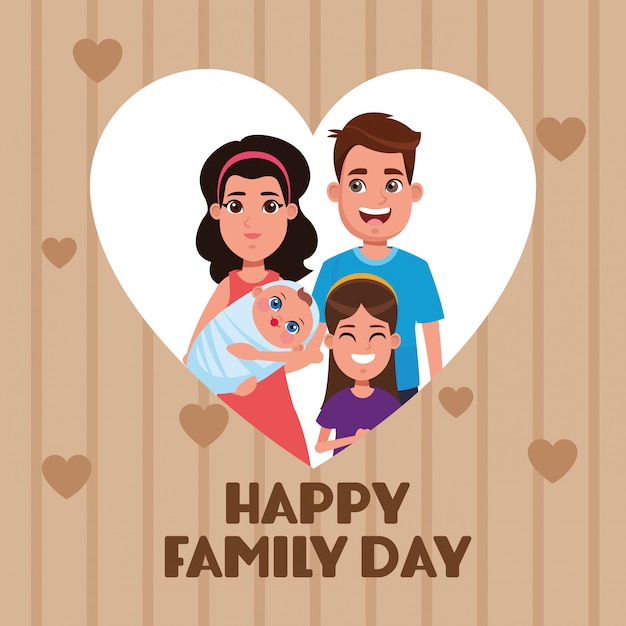 Happy family day card
