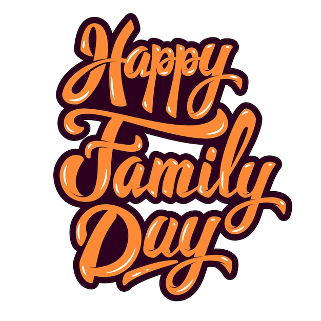 Happy Family Day. Element Plakatu, Karty Z Pozdrowieniami. Ilustracja