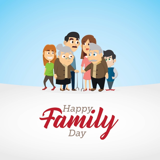 Plik wektorowy happy family day