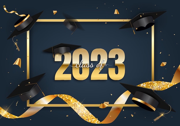Happy Graduation Pozdrowienie Tło Wektor IllustrationxD