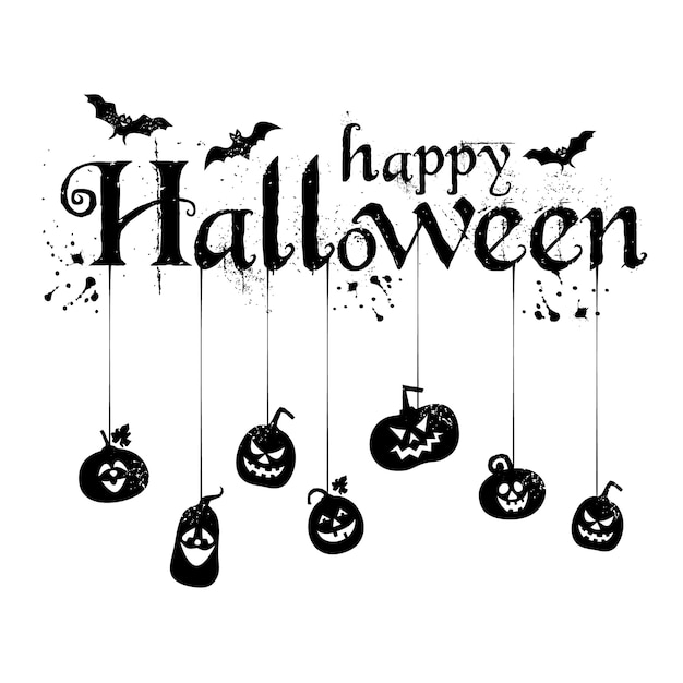 Plik wektorowy happy halloween banner tekstowy