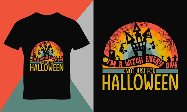 Happy Halloween Cytat Typografii T-shirt Szablon Wektor Projektu