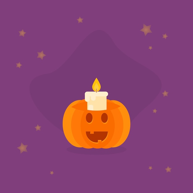 Happy Halloween Ilustracja Dyni Ze świecą