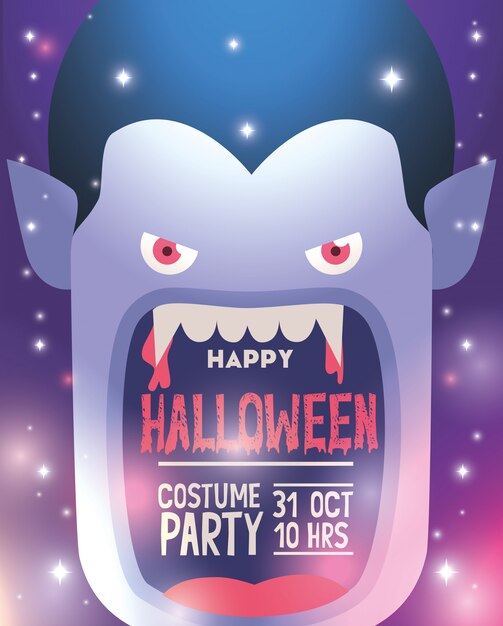 Happy Halloween Kostium Party Plakat