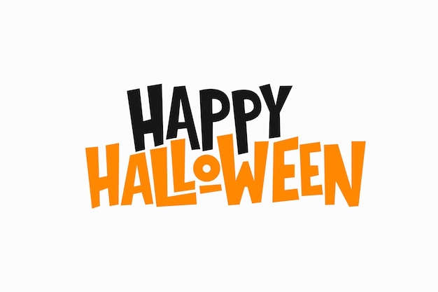 Happy Halloween napis wektor szczotka kaligrafia. Odręcznie typografia Halloween.