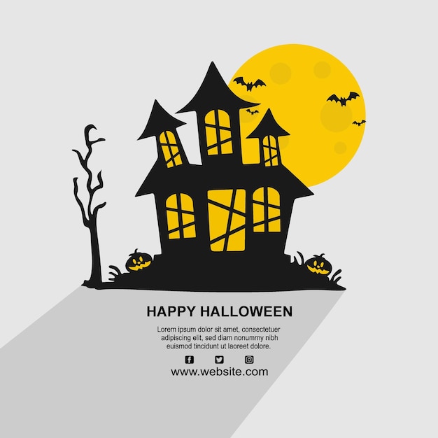 Happy Halloween Plakat I Szablon Tła