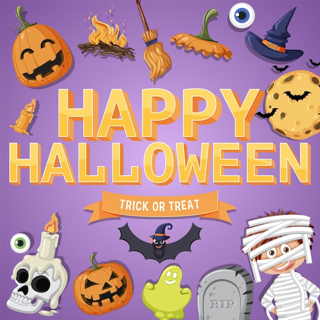 Happy Halloween Plakat Szablon