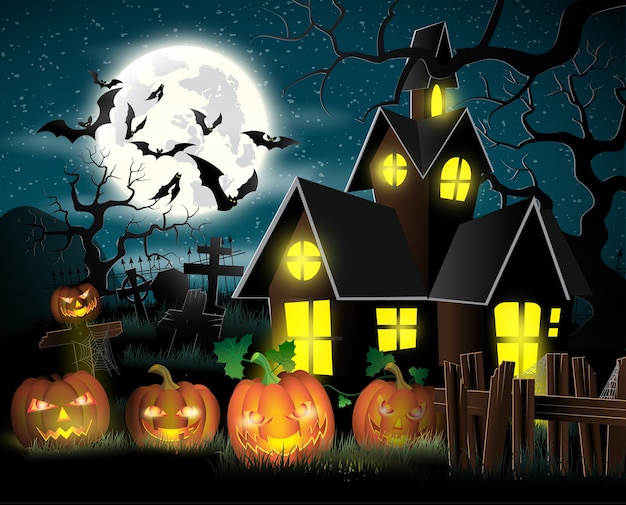 Plik wektorowy happy halloween plakat.