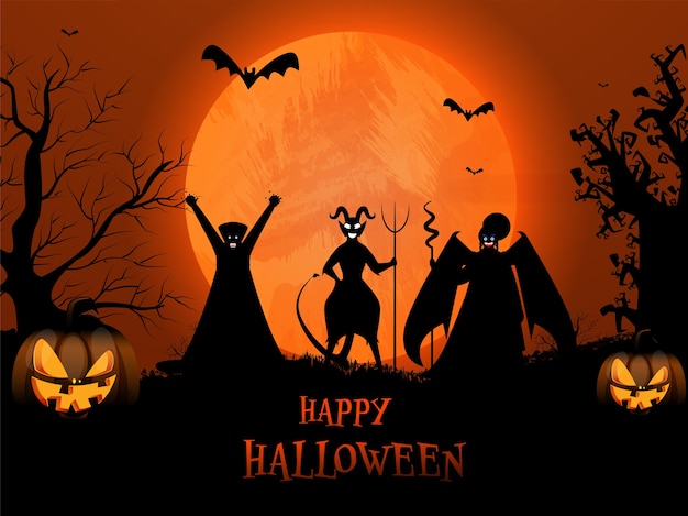 Happy Halloween tekst z kreskówki czarownica