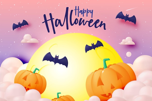 Happy Halloween Transparent Tło Sztuki Z Ilustracji Wektorowych Dyni