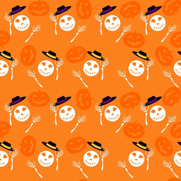 Happy Halloween Wakacje Bez Szwu Wzór Do Pakowania Papierowej Tkaniny Tekstylnej Tapety Na Imprezę