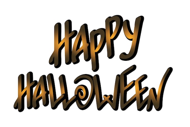 Plik wektorowy happy halloween wektor napis. wakacyjny napis na baner. happy halloween plakat, powitanie.