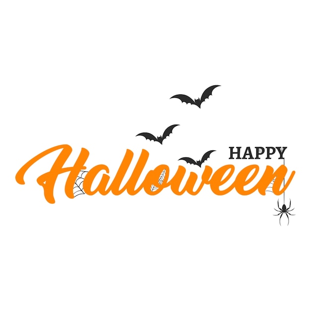 Plik wektorowy happy halloween wektor napis z ilustracji halloween na baner, plakat, karty z pozdrowieniami, zaproszenie na przyjęcie