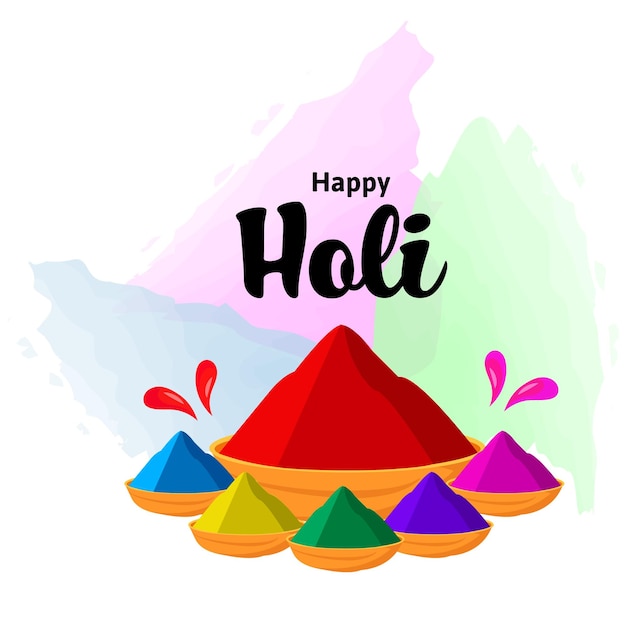 Happy Holi Festival Of Colors Indian Festival Celebration Vector Ilustracje