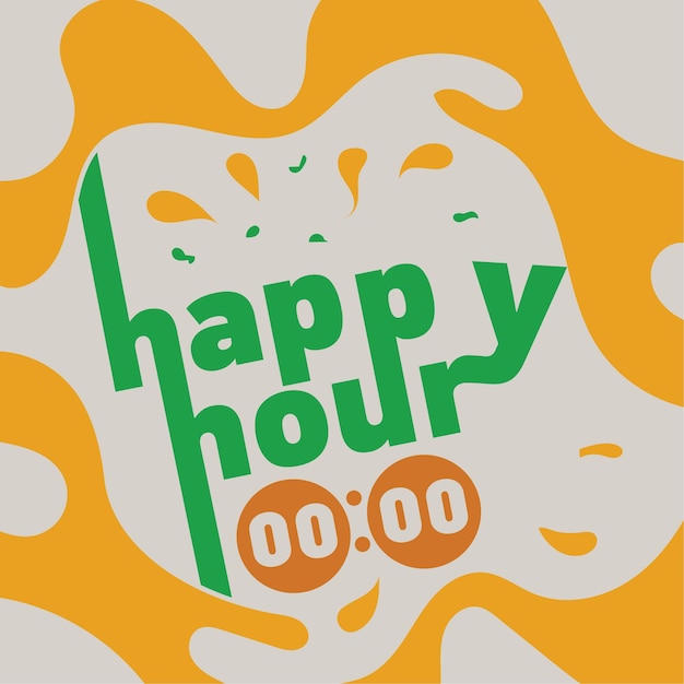 Plik wektorowy happy hour