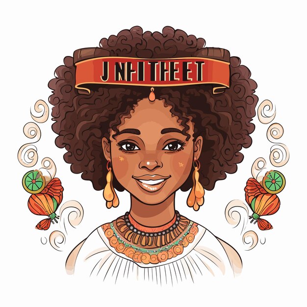 Happy_juneteenth_day_banner_coloring_page