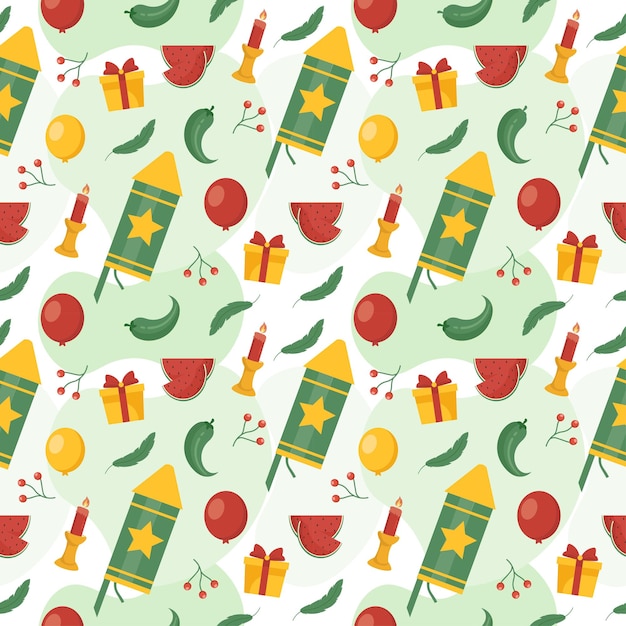 Happy Kwanzaa Holiday African Seamless Pattern Design Z Ilustracją Elementu Stylu Festiwalu