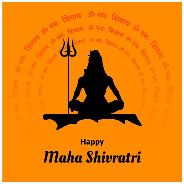 Plik wektorowy happy maha shivratri indian hindu festival celebration vector ilustracje