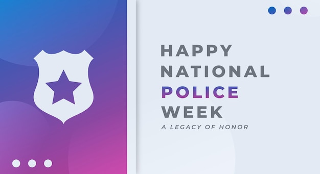 Happy National Police Week Celebration Design Ilustracja Na Plakat Reklamowy W Tle