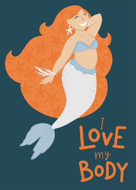 Happy Plus Size Mermaid