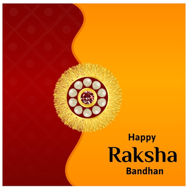 Happy Raksha Bandhan Indian Hindu Festival Celebracja Ilustracje Wektorowe Z Kreatywnym Tłem