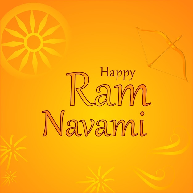 Happy Ram Navami Celebracja Pozdrowienia Karta Szablon Ilustracja Projekt Z Kolorowym Festiwalem Z Powrotem
