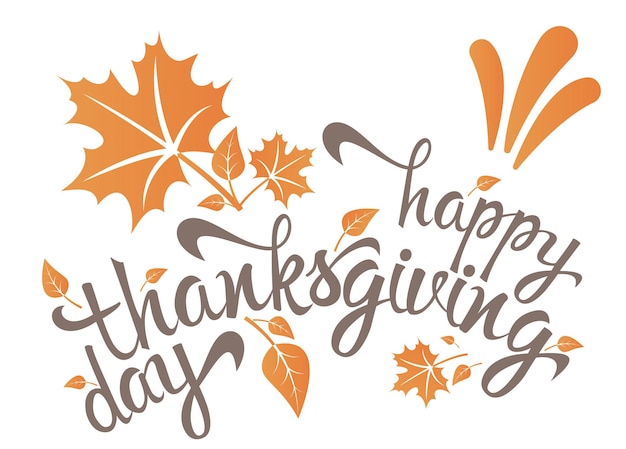 Happy Thanksgiving Day Typografia Plakat I Kartki Z życzeniami