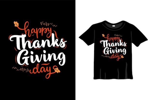 Plik wektorowy happy thanksgiving day typografia t shirt