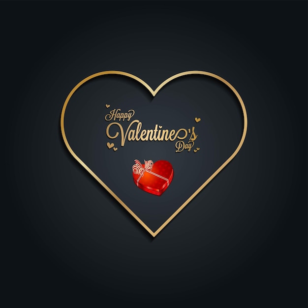Happy Valentine39s Day Banner Greeting Card Z Błyszczącymi Kolorami I Eleganckim Projektem Graficznym