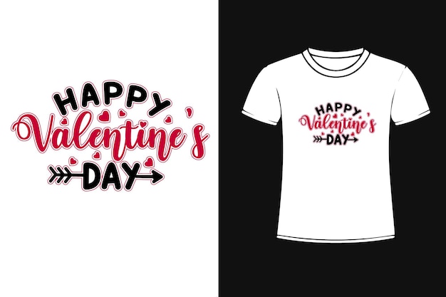 Happy Valentines Day Typografia T Shirt Design