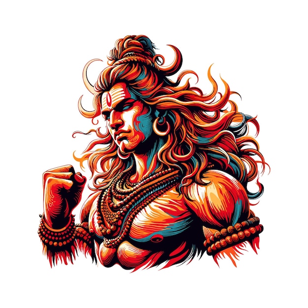 Plik wektorowy har mahadev vector chant dla ilustracji wektorowej destroyer mahashivratri