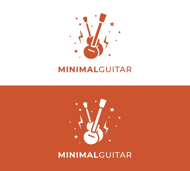 Plik wektorowy harmonic elegance modern minimalist guitar logo