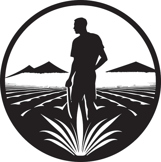Plik wektorowy harvest horizon rolnictwo emblem design agronomia artystyka rolnictwa logo wektorowy graficzny