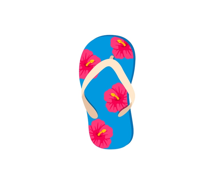 Wektor hawajski flip flop wektor ikona na białym tle. ilustracja emoji. flip flop wektor emotikon
