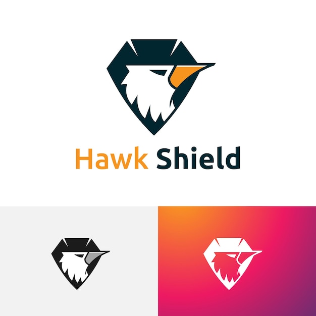 Hawk Eagle Falcon Bird Shield Animal Game Logo Esport