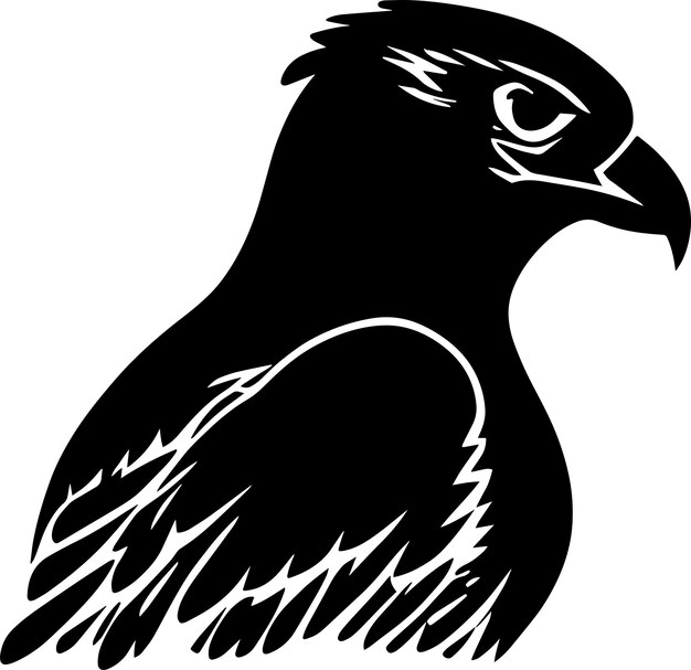 Hawk Minimalistyczne Logo Monochromatyczny Styl Projektowania