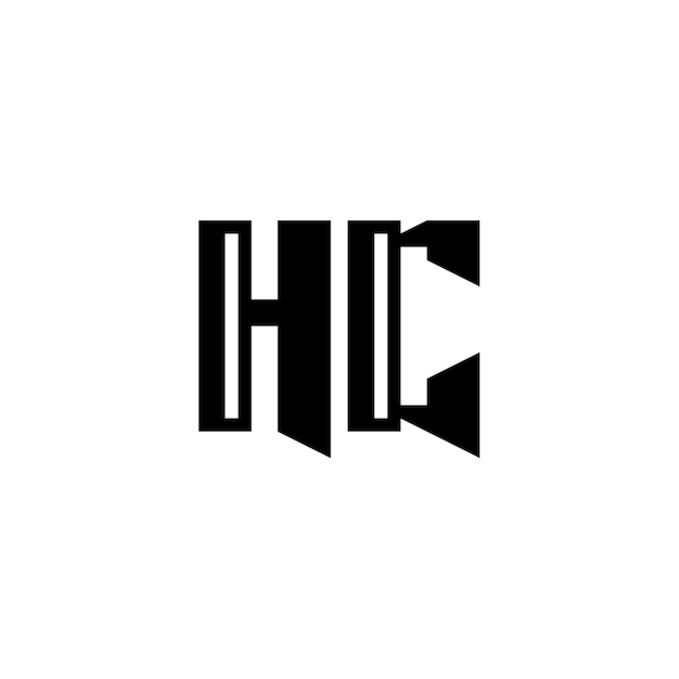Hc monogram logo projekt list tekst nazwa symbol monochromatyczne logotyp alfabet znak proste logo