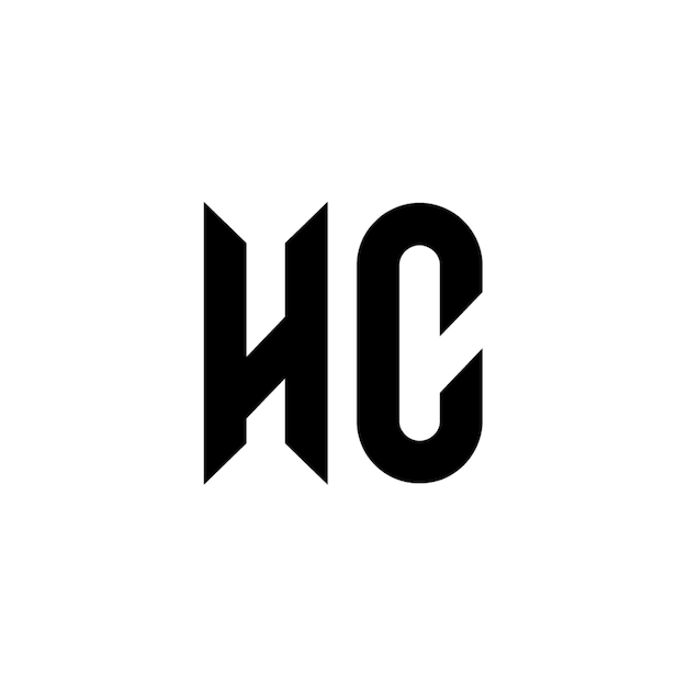 Hc monogram logo projekt list tekst nazwa symbol monochromatyczne logotyp alfabet znak proste logo