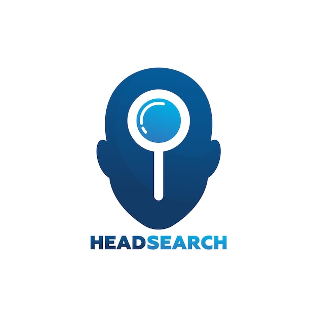 Head Search Logo Szablon Projekt Wektor, Godło, Koncepcja Projektowa, Kreatywny Symbol, Ikona