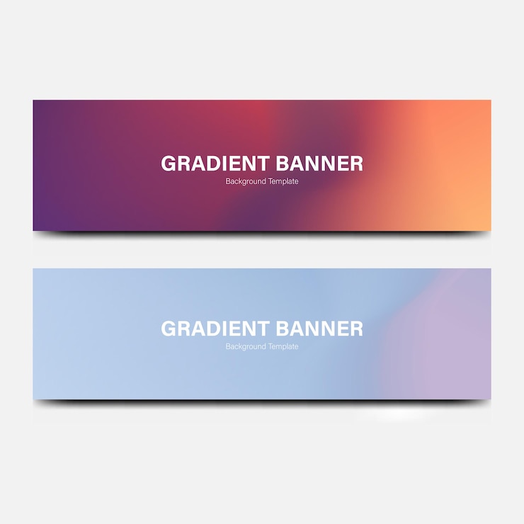 Wektor header banner abstrakcyjne tło gradientowe